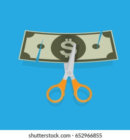 Cutting money.
