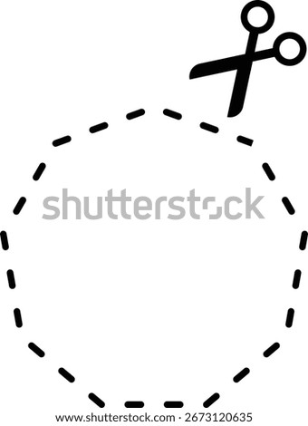 Cutting nonagon shape worksheet element for preschool and kindergarten 