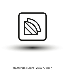 Cutting out part icon. Vector illustration. EPS 10.