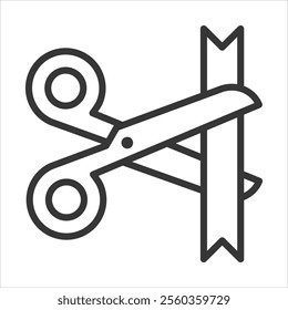 Cutting Outline Icon Vector Illustration