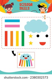 Cutting Paper Activity Page Template