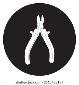 cutting pliers icon vector design templste