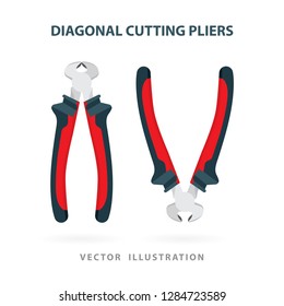 
Cutting pliers. Cutting pliers  realistic  vector illustration.
