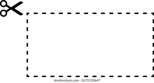 Cutting rectangle shape worksheet element for preschool and kindergarten 