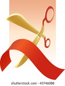Cutting the Ribbon (vector)