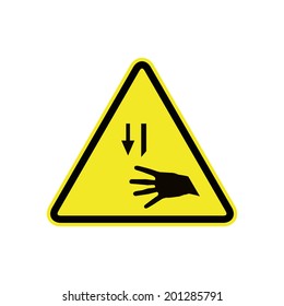 Cutting Fingers Hand Rotating Blade Sign Stock Vector (Royalty Free ...
