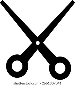 Icono de tijeras de corte con color negro