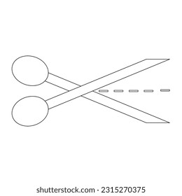 cutting scissors icon vector illustration design