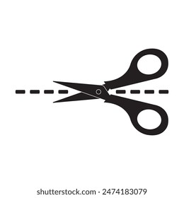 cutting scissors icon vector illustration design template