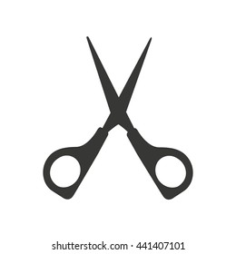 cutting scissors isolated icon design