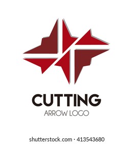 cutting Separate hexagon line abstract vector and logo design or template geometric connection business icon of company identity symbol concept