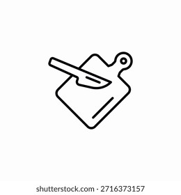 cutting surface icon sign vector