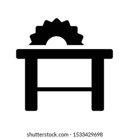 cutting table glyph flat vector icon