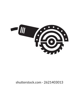 Cutting tool angle grinder silhouette