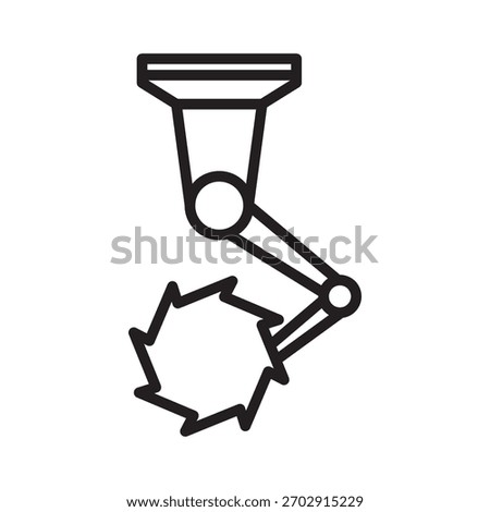 Cutting tool machine icon vector design in trendy style