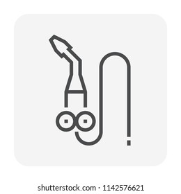 Cutting torch or welding torch icon. Also called blowtorch, gas torch, oxy-acetylene torch. Consist of nozzle, hose, oxygen and acetylene valve for Oxy-fuel welding and cutting work. 64x64 pixel icon.