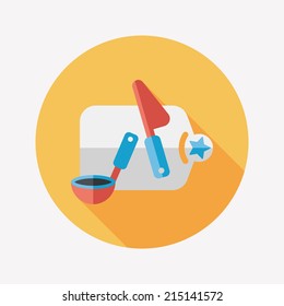 cutting toy flat icon with long shadow,eps10