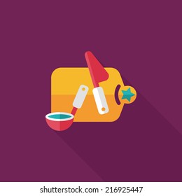cutting toy flat icon with long shadow,eps10