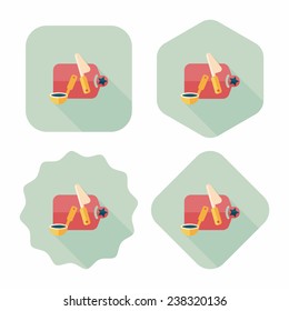 cutting toy flat icon with long shadow,eps10