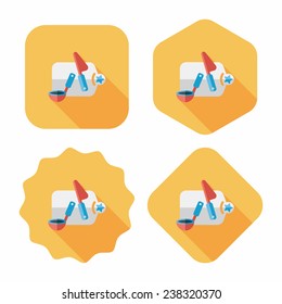 cutting toy flat icon with long shadow,eps10
