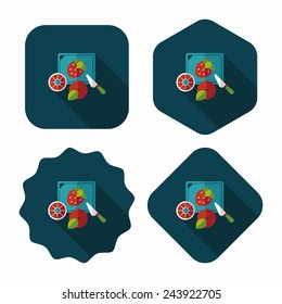 cutting toy flat icon with long shadow,eps10