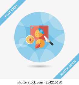 cutting toy flat icon with long shadow,eps10