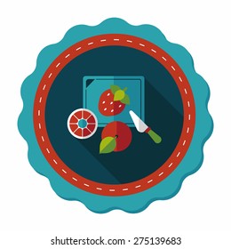 cutting toy flat icon with long shadow,eps10