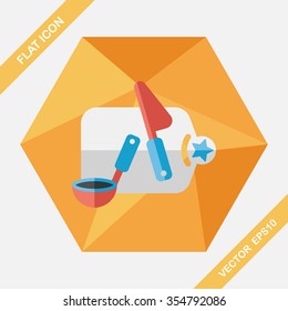 cutting toy flat icon with long shadow,eps10