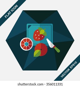cutting toy flat icon with long shadow,eps10