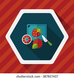 cutting toy flat icon with long shadow,eps10