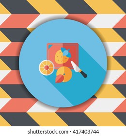 cutting toy flat icon with long shadow,eps10