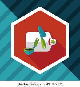 cutting toy flat icon with long shadow,eps10