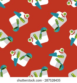 cutting toy flat icon,eps10 seamless pattern background