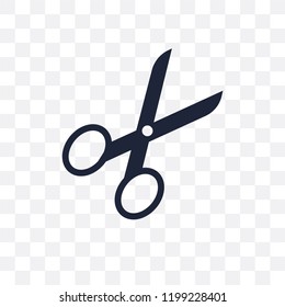 Cutting transparent icon. Cutting symbol design from Sew collection. Simple element vector illustration on transparent background.