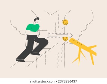 Cutting trees and shrubs abstract concept vector illustration. Gardening services, landscape maintenance, pruning, remove diseased, dead and broken branches, shape trees abstract metaphor.