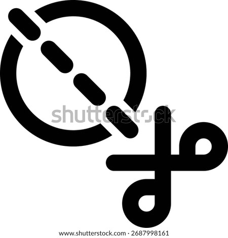 Cutting, Trim, Cut Outline Icon