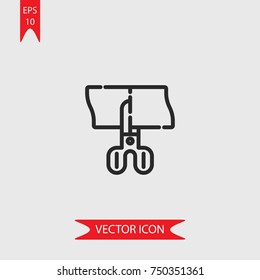 Cutting vector icon, illustration symbol
