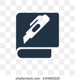Cutting vector icon isolated on transparent background, Cutting transparency concept can be used web and mobile