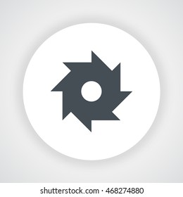 Cutting weapon icon vector,circle vector on  white background