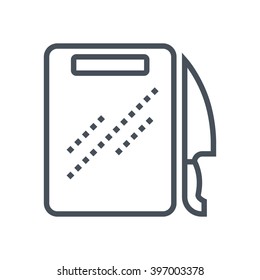 Cutting wood icon suitable for info graphics, websites and print media and  interfaces. Line vector icon.