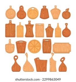 Cuadros De Madera De Diferentes Tamaños, Formas Y Espesores De Madera De Alta Calidad, Ilustración, Iconos