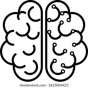 Cutting-Edge Brain Logo with AI Icon – A Futuristic and Intelligent Symbol Representing Artificial Intelligence, Machine Learning, and Neural Network Technology