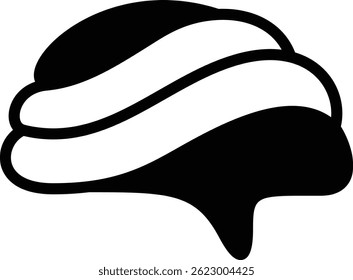 Logotipo cerebral de vanguardia con AI Icon: un símbolo futurista e inteligente que representa la inteligencia artificial, el aprendizaje automático y la Tecnología de redes neuronales