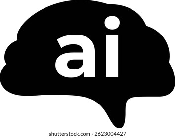 Cutting-Edge Brain Logo with AI Icon – A Futuristic and Intelligent Symbol Representing Artificial Intelligence, Machine Learning, and Neural Network Technology