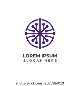 Logotipo de chip de vanguardia que incorpora tecnología e inteligencia