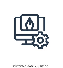 Cutting-Edge Graphic Software Solutions Vector Icon Illustration