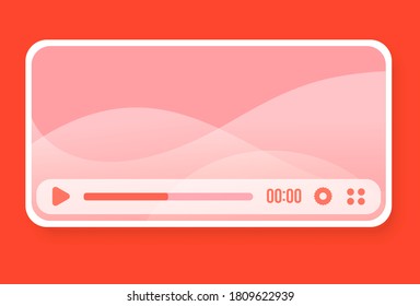 Cutting-edge Vector Design: Mockup of Modern Video Player Interface. Suitable for UI UX Design, Web Development, Multimedia Projects. Detailed, Versatile, and High-quality Illustration