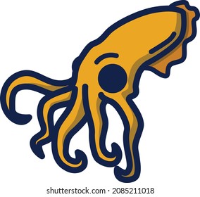 Icono de ilustración de peces de corte diseño de animales planos