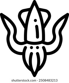 cuttlefish icon. Thin Linear Style Design Isolated On White Background