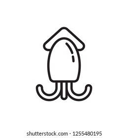 cuttlefish icon vector design line style